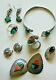 10 PC Vintage Native American Sterling Silver Turquoise Jewelry Lot
