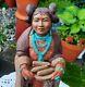 12 MW vtg teissedre native american basket statue turquoise jewelry bracelet
