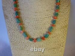 17 Piece Native American Southwestern Vintage Turquoise & Coral Jewelry 925 Lot