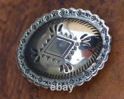 1920s Navajo Belt Buckle Vintage Sterling Silver Native American Jewelry JP