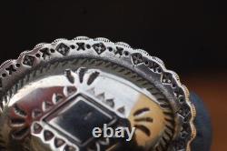 1920s Navajo Belt Buckle Vintage Sterling Silver Native American Jewelry JP