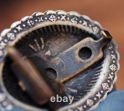 1920s Navajo Belt Buckle Vintage Sterling Silver Native American Jewelry JP
