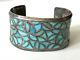 1960s Heavy Zuni Sterling Inlaid Turquoise Cuff