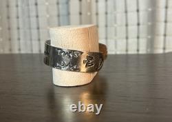 24g Vintage Native American Sterling Silver Cuff Marked TLS