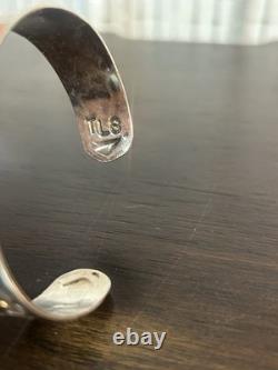 24g Vintage Native American Sterling Silver Cuff Marked TLS