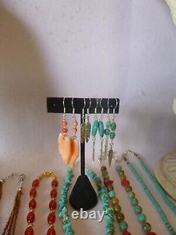 28 Piece Native American Southwestern Vintage Turquoise & Gemstone Jewelry Lot