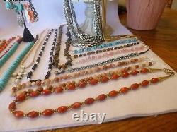 29 Piece Native American Southwestern Vintage Turquoise & Gemstone Jewelry Lot