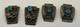 2 Sets Of Vtg Native American Sterling Silver Turquoise Watch Tips
