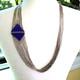 30 Native American 925 sterling liquid silver lapis necklace 20-strand 60g vtg