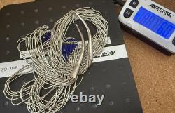 30 Native American 925 sterling liquid silver lapis necklace 20-strand 60g vtg