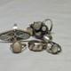 5 native american navajo jewelry STERLING SILVER assorted size Vtg ring lot 22g