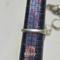 5 native american navajo jewelry STERLING SILVER assorted size Vtg ring lot 22g