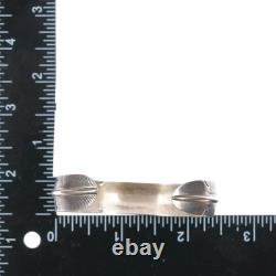 6.25 Vintage Native American Sterling feather cuff bracelet