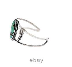 6.5 Vtg Navajo Sterling Silver Turquoise Cuff Bracelet Native American Old Pawn