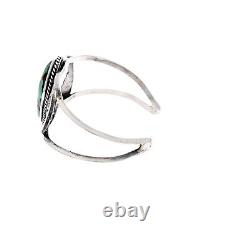 6.5 Vtg Navajo Sterling Silver Turquoise Cuff Bracelet Native American Old Pawn