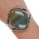 6 Vintage Native American silver and picture jasper cuff bracelet