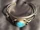 6 Vintage Navajo Sterling and turquoise bracelet