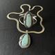 $800 VTG Sterling Silver Turquoise Navajo SetBracelet, Pendant and Necklace