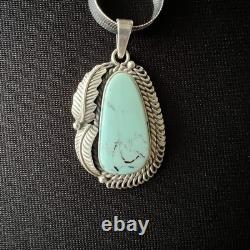 $800 VTG Sterling Silver Turquoise Navajo SetBracelet, Pendant and Necklace