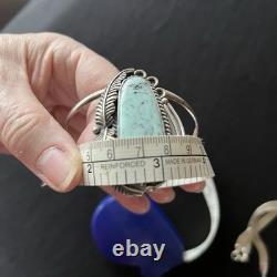 $800 VTG Sterling Silver Turquoise Navajo SetBracelet, Pendant and Necklace