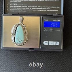 $800 VTG Sterling Silver Turquoise Navajo SetBracelet, Pendant and Necklace