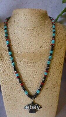 8 Piece Native American Southwestern Vintage Gemstone Sterling Silver Necklaces