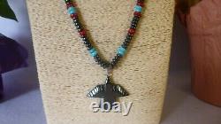 8 Piece Native American Southwestern Vintage Gemstone Sterling Silver Necklaces