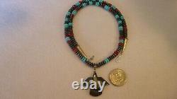 8 Piece Native American Southwestern Vintage Gemstone Sterling Silver Necklaces