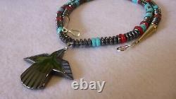 8 Piece Native American Southwestern Vintage Gemstone Sterling Silver Necklaces