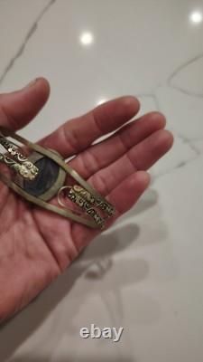 8. Vintage Navajo Sterling 925 Native American Abalone Shell Stamped Cuff