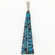 925 Sterling Silver Turquoise Inlay Pendant Necklace Native American Jewelry