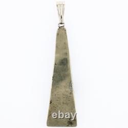 925 Sterling Silver Turquoise Inlay Pendant Necklace Native American Jewelry