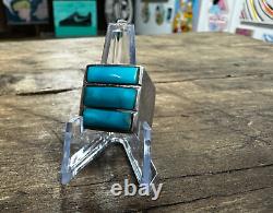925 Sterling Silver Vintage Turquoise Ring Native American Size 8