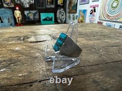 925 Sterling Silver Vintage Turquoise Ring Native American Size 8