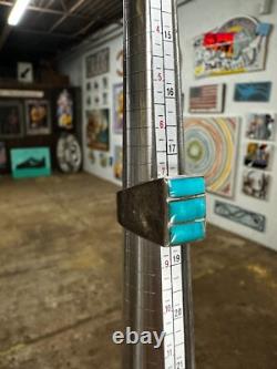 925 Sterling Silver Vintage Turquoise Ring Native American Size 8