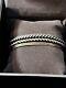 925 sterling silver bracelet men braided Vintage Native American 56.8g jewelry