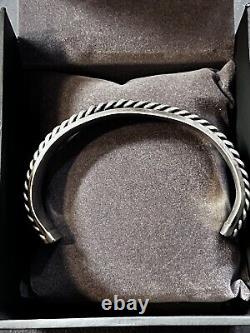 925 sterling silver bracelet men braided Vintage Native American 56.8g jewelry