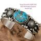 ALBERT JAKE Turquoise Bracelet KINGMAN WEB Sterling Silver Navajo Old Pawn Style