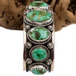 ALBERT JAKE Turquoise Bracelet SONORAN GOLD Sterling Silver Navajo Spiderweb