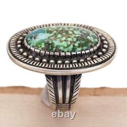 A+ CALVIN MARTINEZ Turquoise Ring SONORAN GOLD 10 Sterling Silver INGOT Mens