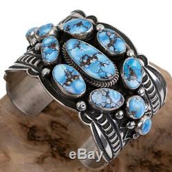A+ GOLDEN HILL Turquoise Bracelet Sterling Silver ANDY CADMAN Native American