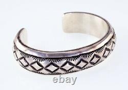 Amazing Navajo TAHE Carinated Sterling Silver Cuff Bracelet