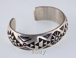 Amazing Navajo TAHE Sterling Silver Cuff Bracelet
