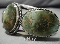 Amazing Vintage Navajo Damale Turquoise Sterling Silver Native American Bracelet