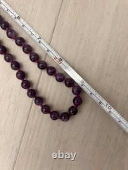 Amethyst Necklace Vintage Native American Jewelry Purple Beads Beautiful 9.5