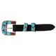 Angelita Cheama Zuni Sterling Silver Turquoise Native Western Ranger Belt Buckle