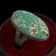 Antique Vintage Native Navajo Sterling Silver 925 Turquoise Ring S 4.25 3.3g