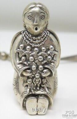 Assorted Vintage Sterling Silver Native American Storyteller Jewelry Set 27059