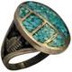 Astute Vintage Navajo Sterling Silver Turquoise Inlay Ringsz11