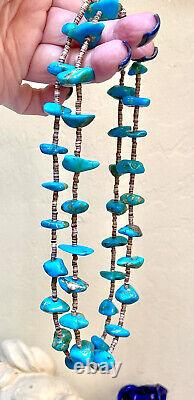 Authentic Vintage Native American, Navajo Turquoise & Heishi Shell Necklace